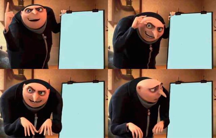 Gru's Plan meme about Glossier